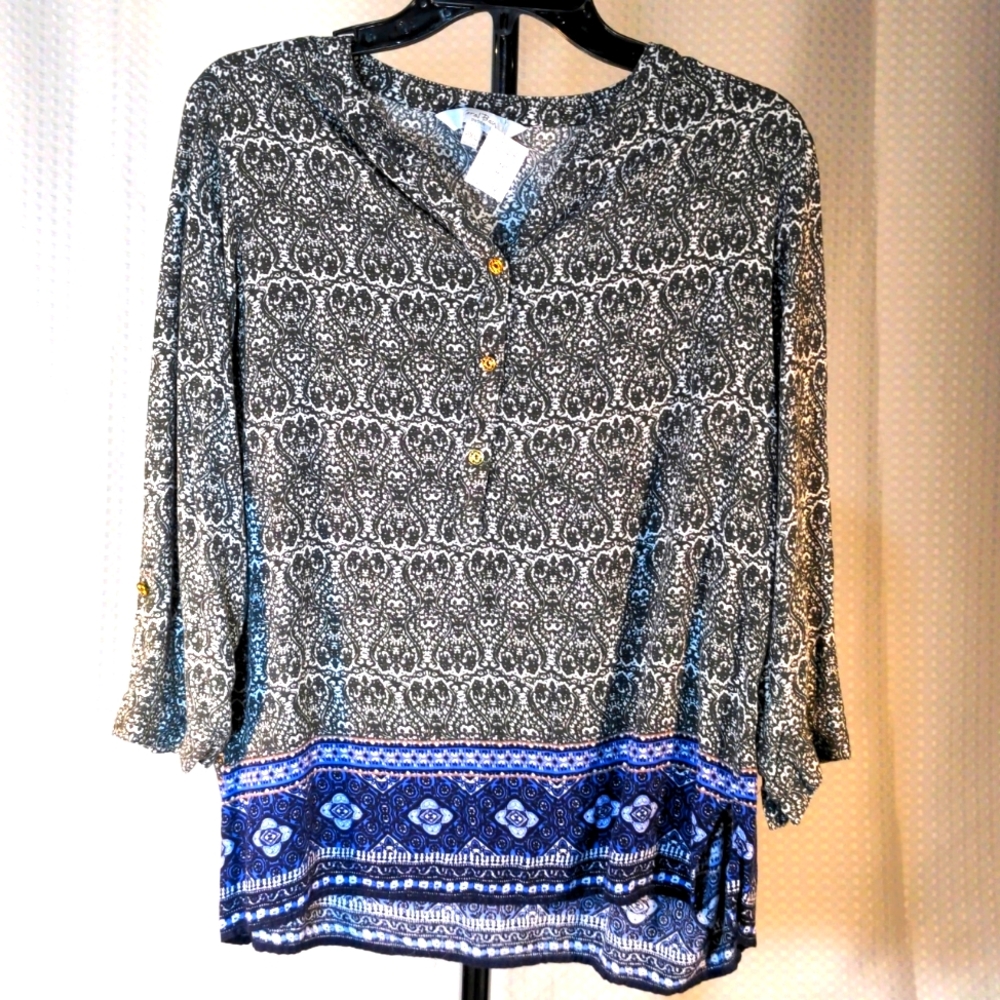Coral Bay petite 3/4 sleeve blouse PXL XL